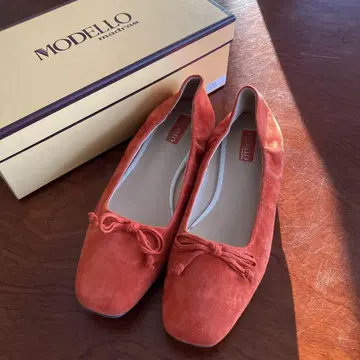 madras MODELLO 오렌지 스웨이드 모카신