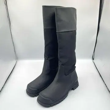 미사용급 ZARA 러버 부츠 레인부츠 블랙 22cm