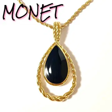 새상품급 롱 기장 빅 사이즈 모네 목걸이 드롭 골드 MONET