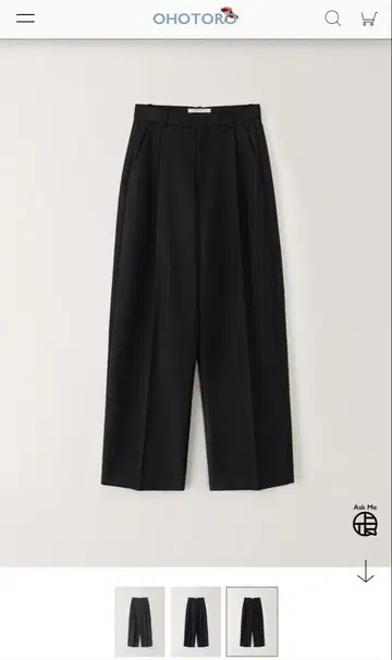ohotoro New Brooklyn Slacks black m long