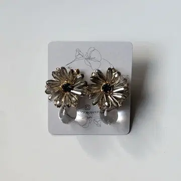 flower drop (플라워 드롭) [black] 귀걸이/귀찌