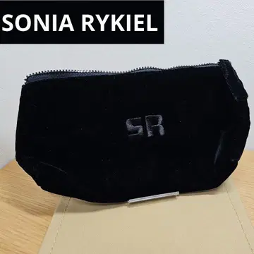 SONIA RYKIEL 소니아 리키엘 파우치 벨로아 블랙
