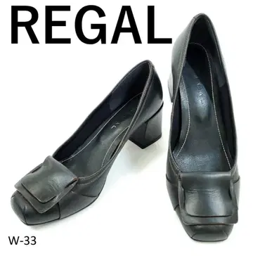 REGAL 리갈 가죽 펌프스 천연 가죽 미들힐 포멀 고급