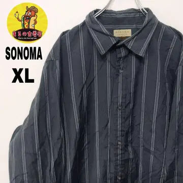 USA 구제 sonoma 긴팔 버튼 셔츠 XL 차콜 그레이 회색