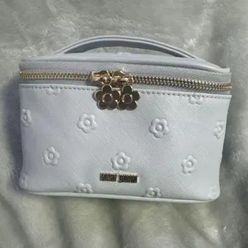 MARY QUANT 심플 엠보싱 데이지 베니티 스카이블루