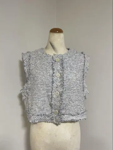 ZARA 트위드 베스트 여성용