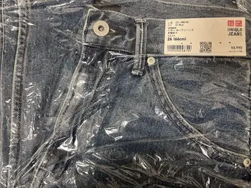 UNIQLO 배기 커브 청바지 26 기장 짧음
