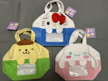 산리오 컬러풀 창문 달린 푹신푹신 가방 시나몬 폼폼푸딩 키티