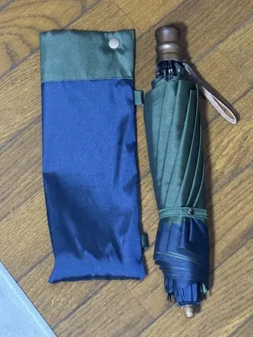 코미야 상점 접이식 우산 귤 코슈 직물 네이비 그린