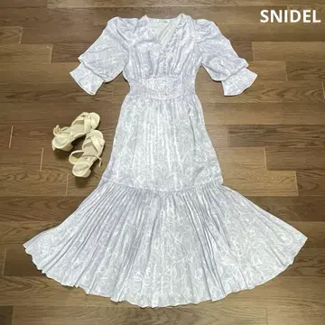 스나이델 SNIDEL 프린트 롱 원피스 플리츠 0221050