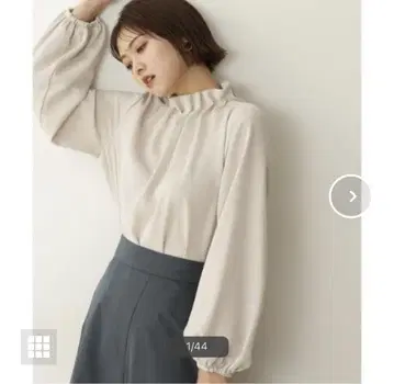 N 내추럴 뷰티 베이직 페이퍼백 퍼프 블라우스