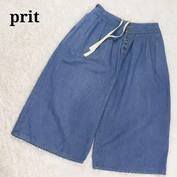 새상품급 prit 프릿 린넨 혼방 마 데님 빅 루즈 와이드 팬츠