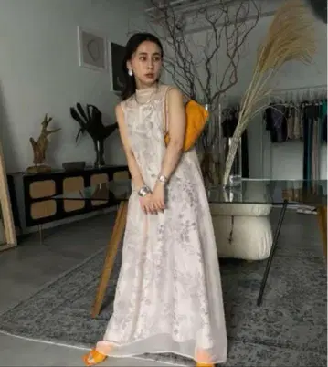 AMERI 2WAY FLOWER LAYERED SHEER DRESS
