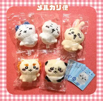 치이카와 (먼작귀) 앉은 봉제 인형 2 하치와레 토끼 랏코 시사 컴플리트
