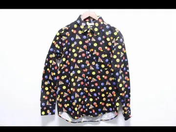 CIAO 당구 패턴 레귤러 카라 셔츠 남성용 긴팔