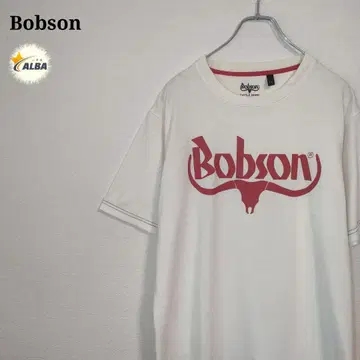 Bobson 밥슨 티셔츠 90년대 빈티지 흰색 화이트 LL 반팔