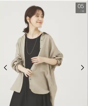 abahouse mavie 린넨 2way 카슈쿨 오버 셔츠