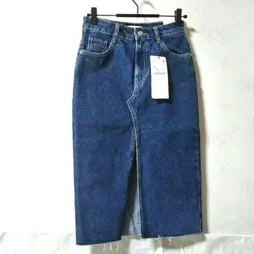 새상품 ZARA 데님 스커트 타이트 스커트 슬릿 USA XS