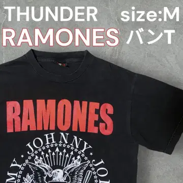 [인기] THUNDER RAMONES 밴드 티셔츠 M 양면 프린트 반팔