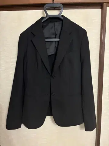 블랙 블레이저 투버튼 워셔블