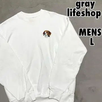 gray lifeshop 맨투맨 비글 로고 USA L 사이즈
