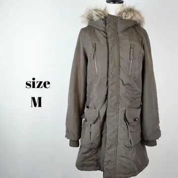 [ a1069 ] 모즈 코트 퍼 충전재 카키 M 스테디셀러 인기