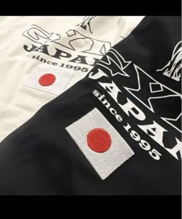 GOLD'S GYM JAPAN 일본 국기 자수 화이트 티셔츠 M