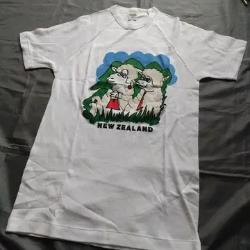 vintageT 셔츠 양 패턴 뉴질랜드 수베니어 T셔츠 (표시 L)