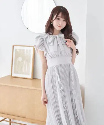rosemuse chiffon pleated dress 원피스 그레이