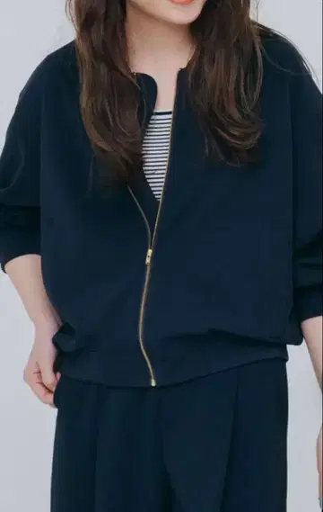 앙피로 스트레치 워셔블 활용도 블루종 네이비 L