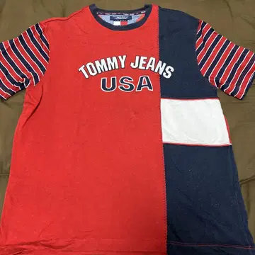 TOMMY JEANS 컬러 블록 티셔츠