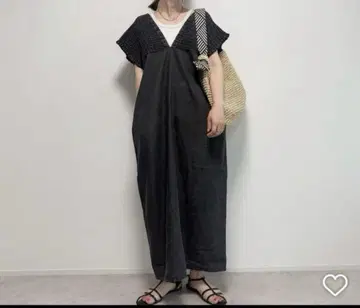 시마무라 데님 셔링 원피스