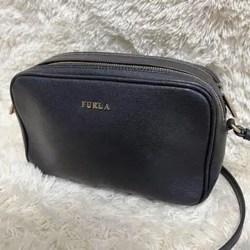 [컨디션 최상] FURLA 훌라 릴리 카메라백 2층식 가죽 블랙