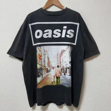 오아시스 티셔츠 XL 블랙 oasis 밴T G415