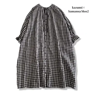 사만사 모스모스 kazumi 한정 콜라보 린넨 롱 원피스 리메이크품