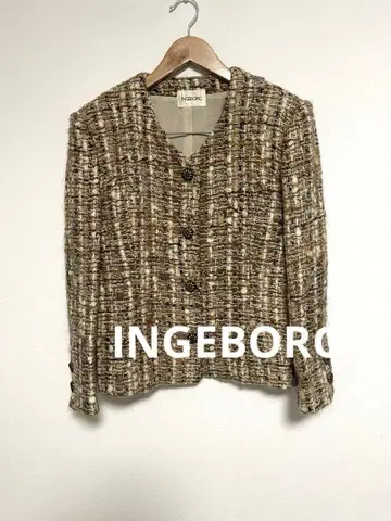 INGEBORG 트위드풍 자켓 모 라메