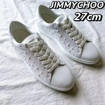 미사용 새상품 지미추 남성용 스니커즈 엠보싱 화이트