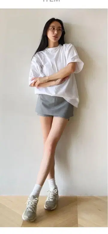 스커트 with 하프 레깅스 시루무린