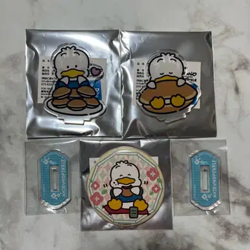 산리오 아히루노 펙클 유우린안 아크릴 스탠드 캔뱃지 3개 세트