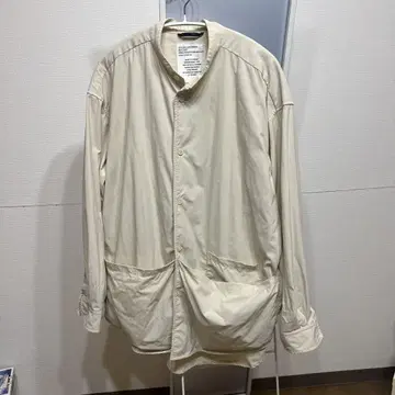 B.C STOCK 크림색 노카라 셔츠
