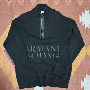 ARMANI EXCHANGE 블랙 니트 집업