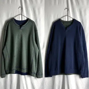 00s 리버서블 티셔츠 L-XL 맨투맨 스키퍼 넥