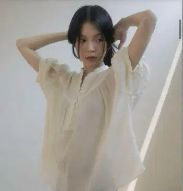 오오토로 와셔 가공 블라우스