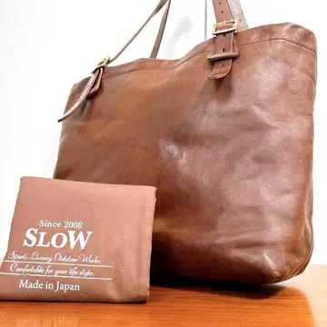 SLOW 슬로우 토트백 다크 브라운 가죽 일본제 비즈니스 백