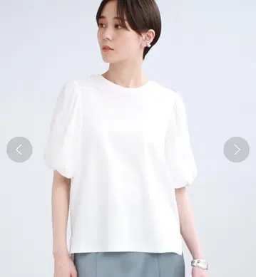 INDIVI 벌룬 슬리브 티셔츠 상의