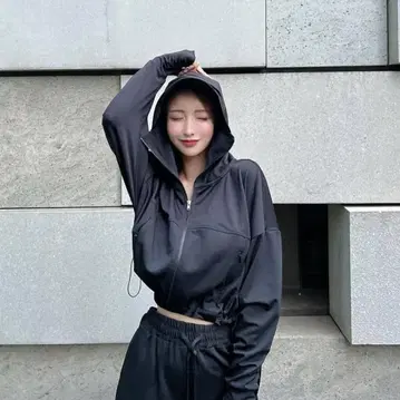 시이쨩 차광 후드티 차광 팬츠 상하의 세트