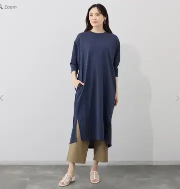 라소에누 써티쓰리 디그리스 백 로고 롱 원피스