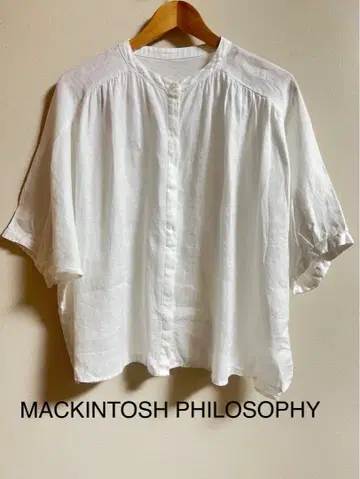MACKINTOSH PHILOSOPHY 반팔 셔츠 화이트 린넨 100%