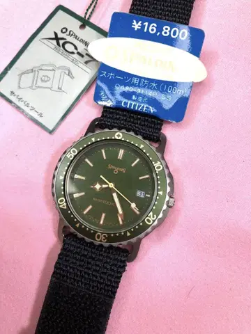 미사용 남성용 손목시계 시티즌 다이버 SPALDING XC-7 새 배터리