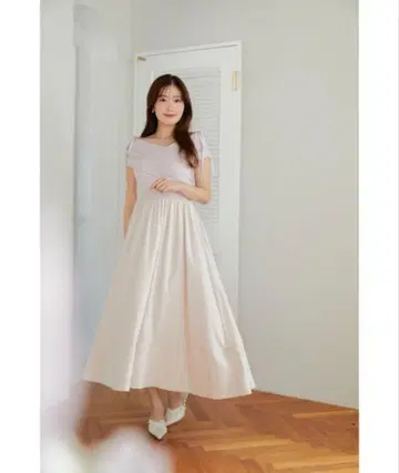 Gathered Bicolor Dress